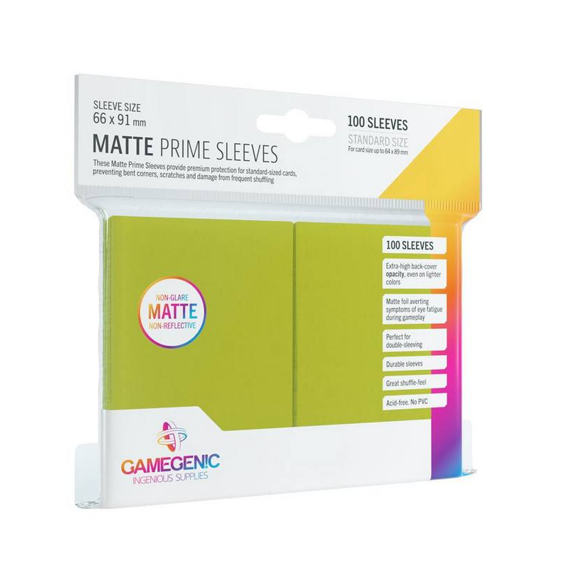 Gamegenic: Pack Matte Prime Sleeves Lime (100)