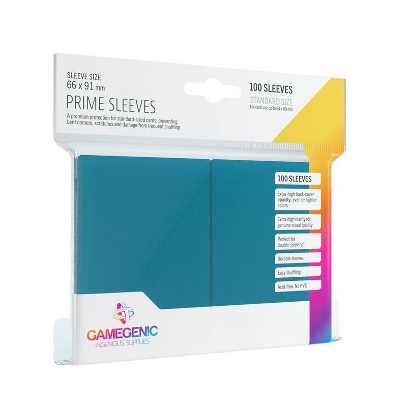 Gamegenic: Pack Prime Sleeves Blue 61x91mm (100)