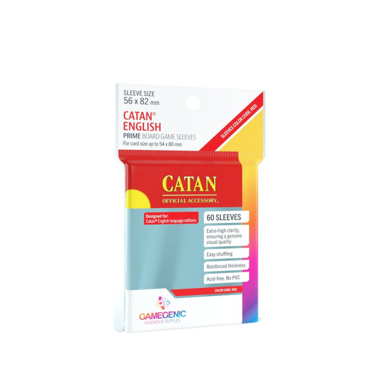 Gamegenic: Prime Catan-Sized Sleeves 56x82mm Clear (50)