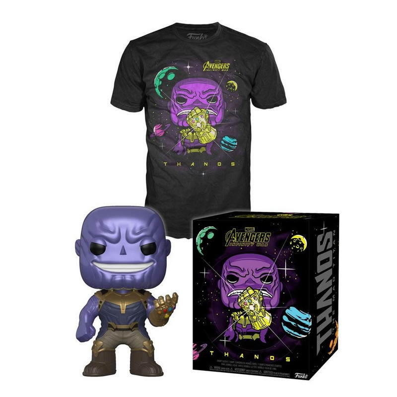 Vengadores Infinity War POP!&Tee Minifigura y Camiseta Thanos M